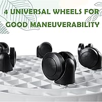 Vista 4 de Carrito para Macetas de 17.5 Pulgadas con Platillo Rodante y Ruedas, Soporte con Ruedas Resistente para Plantas en Maceta, Bandeja Base Redonda