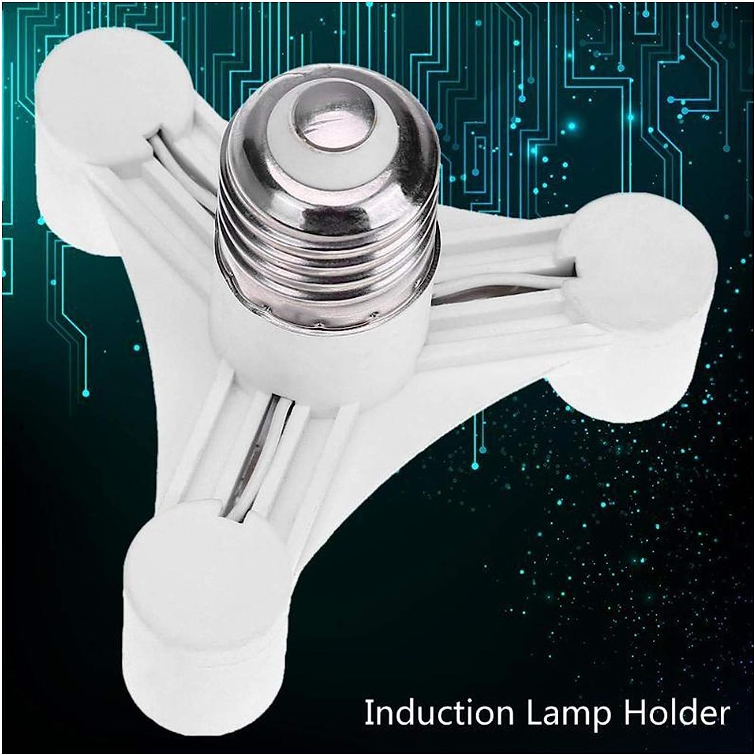Presa di Ricambio in plastica per portalampada, Adattatore for portalampada da E27 a E14, Splitter a 3 e 4 Teste(4 to 1)