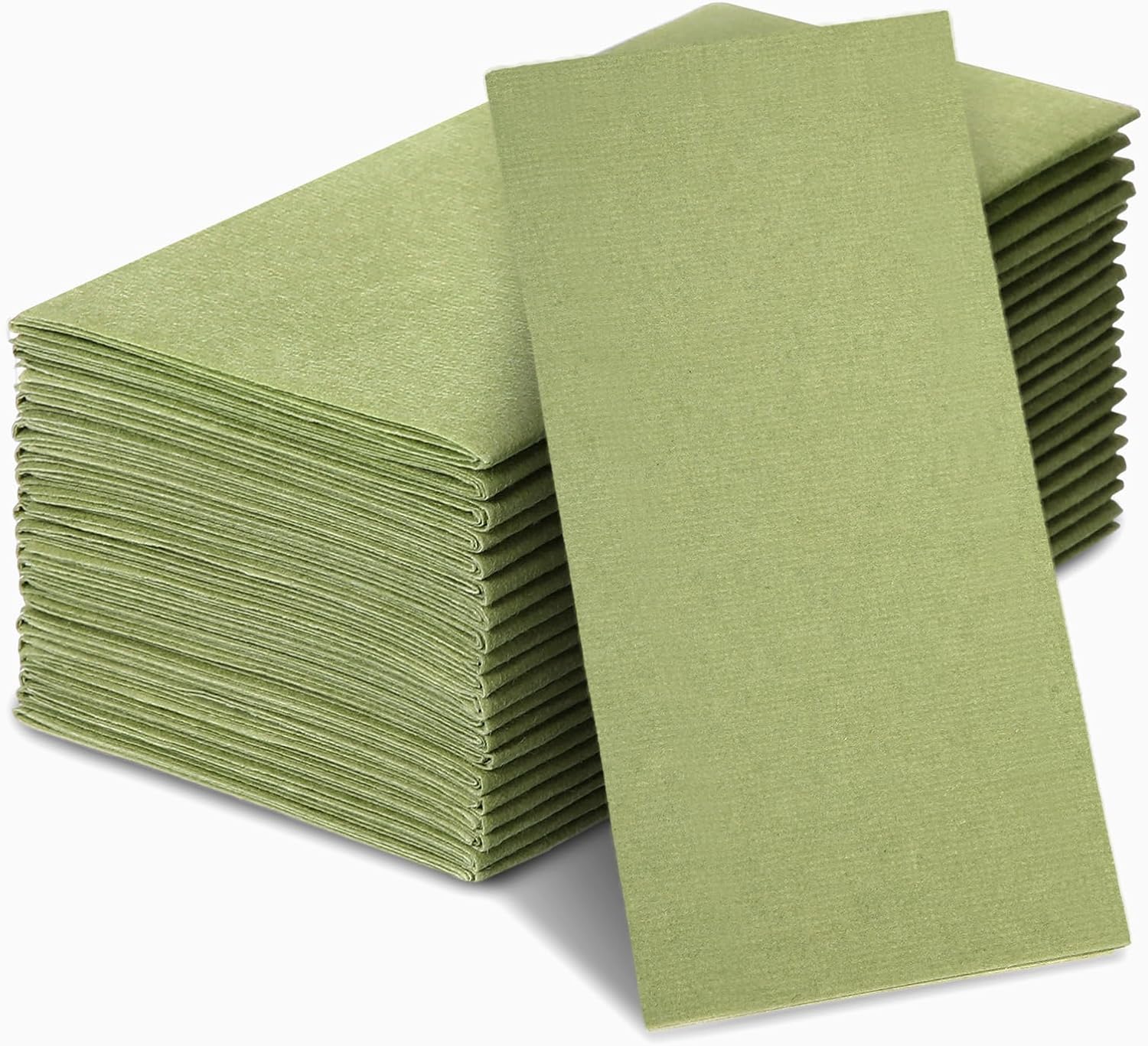 50 servilletas de papel desechables con tacto de lino verde, servilletas de cóctel, toallas de papel para invitados, para baño, boda, baby shower,