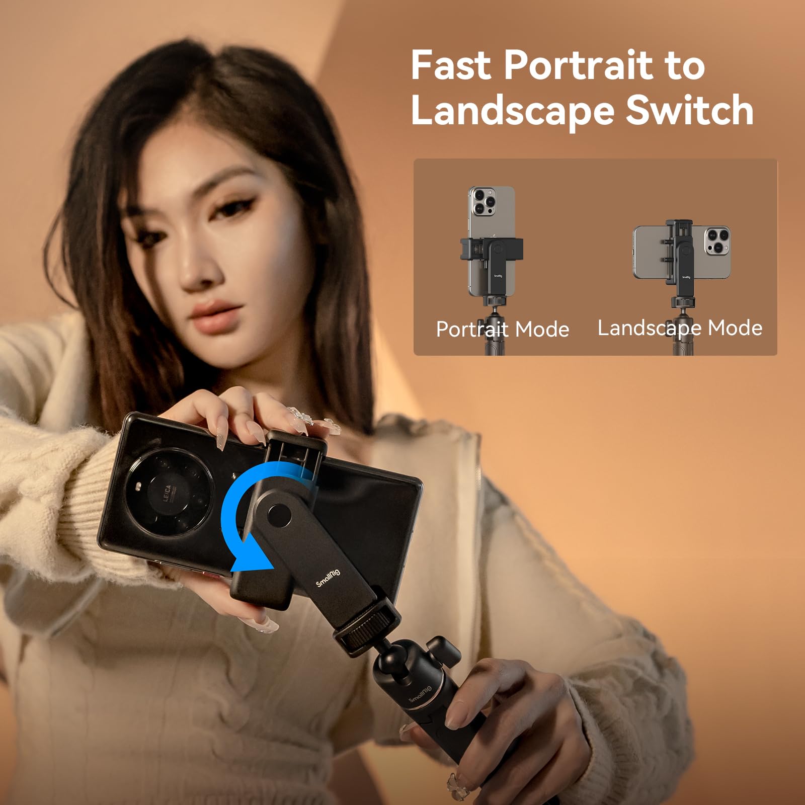 SMALLRIG Kit di Vlogging per iPhone, Kit di Creazione di Contenuti, Attrezzatura per la Registrazione Video, con Treppiede, Supporto, Luce e Microfono - 4369