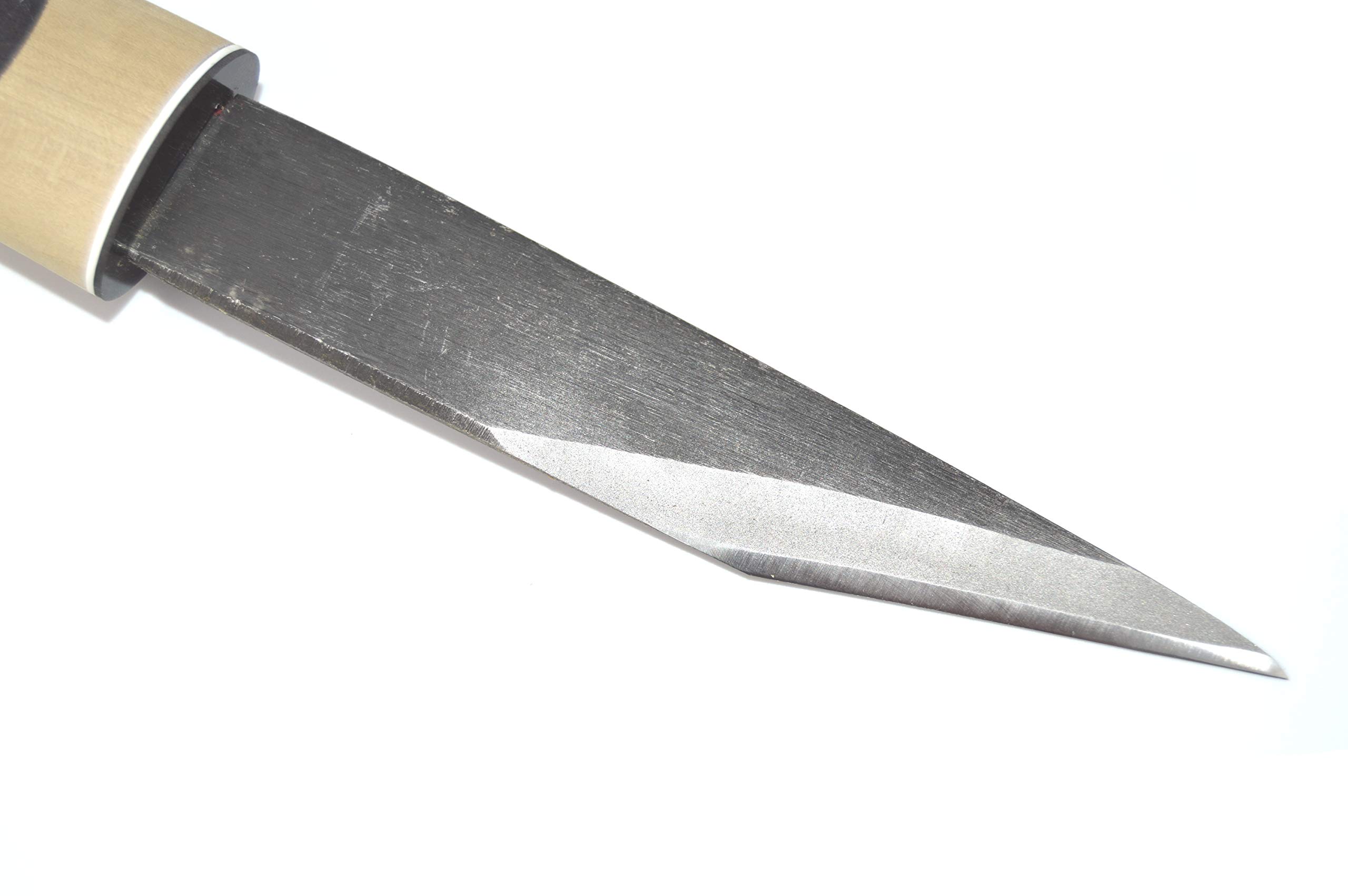 Cuchillo artesanal Kiridashi Katana hoja carbono Carpintería Ebanistería madera forjada a mano en Japón (135 mm) (2 colores de cuchillas)