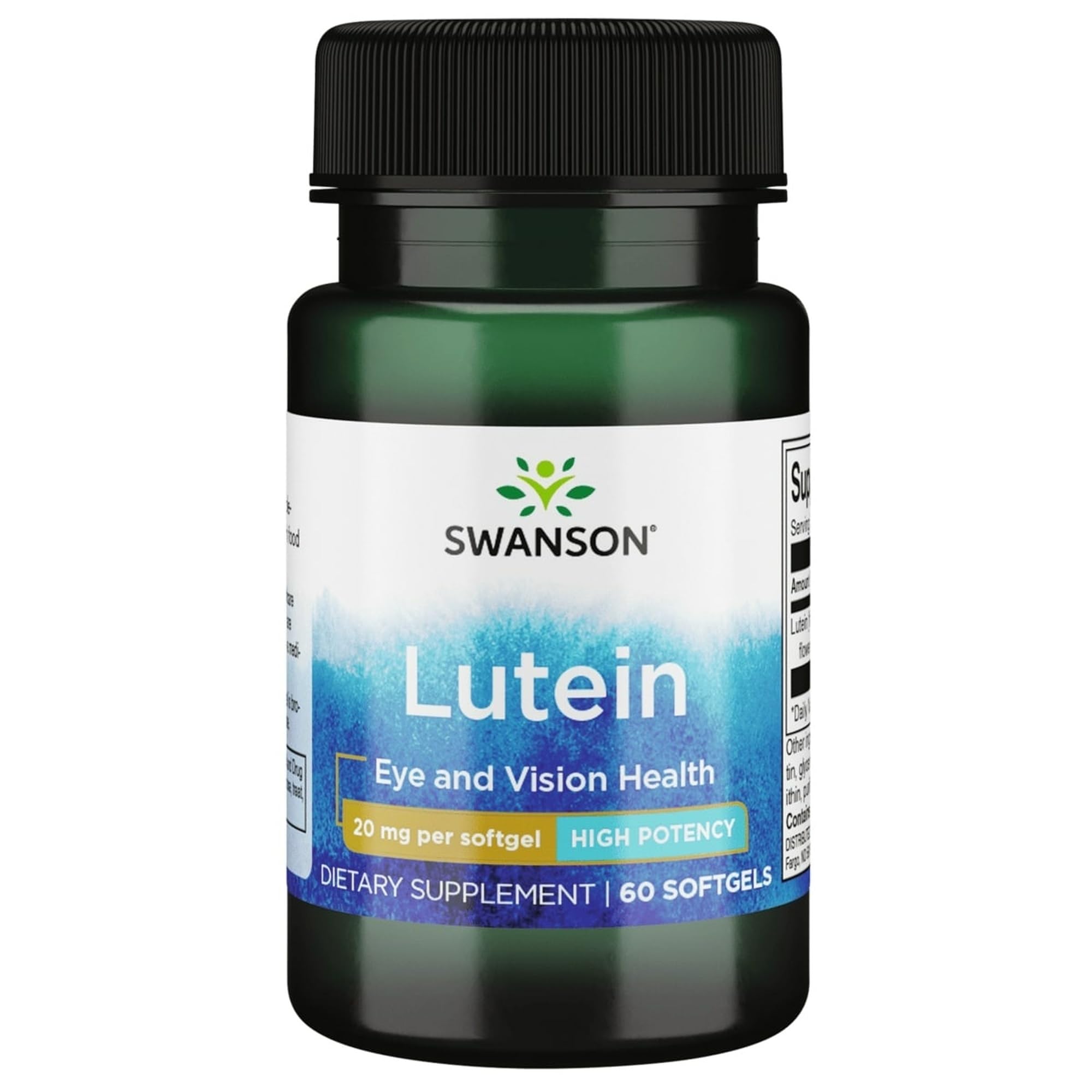 Swanson Lutein 20 Milligrams 60 Sgels