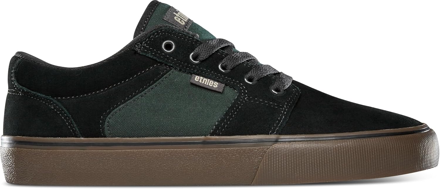 Etnies Barge LS – Classic Skate Look, Slim Vulcanized Silhoutte, Hefty Armored Collar, Reinforced Vulc