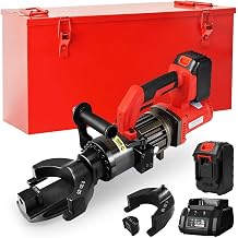 LOSCHEN Cordless Rebar Bender,Electric Hydraulic Rebar Bending Maching,Bending up to 1Inch 25mm #8 Rebar,Bending Angle 0-130 Degrees,Rechargeable Portable Handheld Rebar Bender Machine