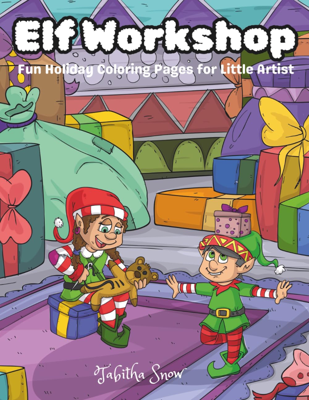 Elf Workshop: Fun Holiday Coloring Pages for Little Artist