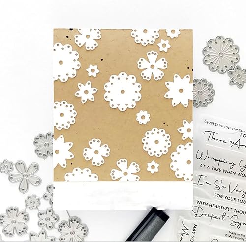 Miniatura 5 de Troqueles de césped y flores para hacer tarjetas, troqueles de corte de metal para álbumes de recortes, suministros de fabricación de tarjetas de