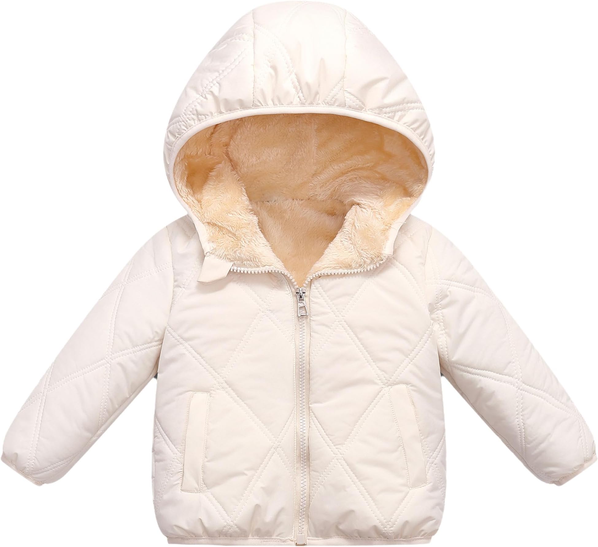 LAVIQKBaby Boys Girls Toddlers Winter Coats Puffer Jacket Hooded Down Snow Jacket Coat Outerwear