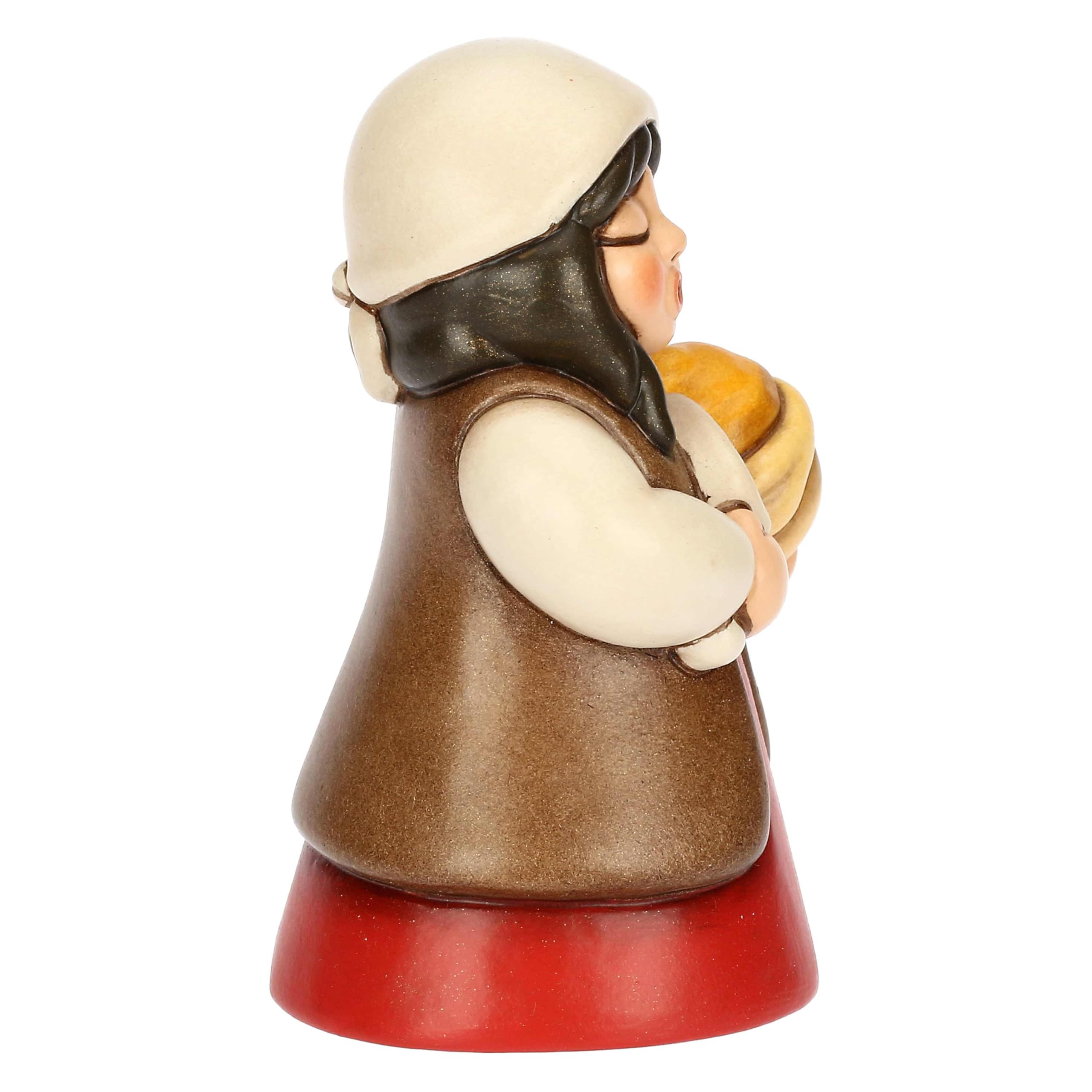 THUN, Venditrice di Spezie in Ceramica di Alta Qualità, Collezione Presepe Classico, Statuine per Presepe di Natale da Collezione, 4,9 x 4,6 x 7,9 cm
