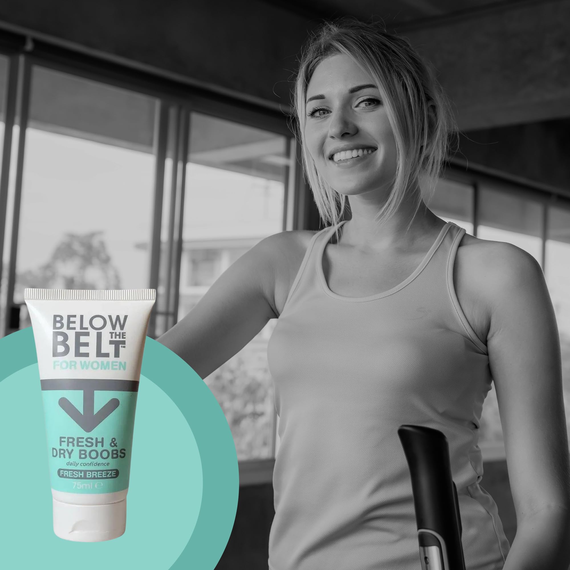 Below The Belt Crema Seno Fresco e Asciutto, Trattamento Sottoseno con Profumo di Brezza Fresca, Formula Antisudore e Antisfregamento Sottoseno, Senza Talco - Confezione Trio da 75 ml