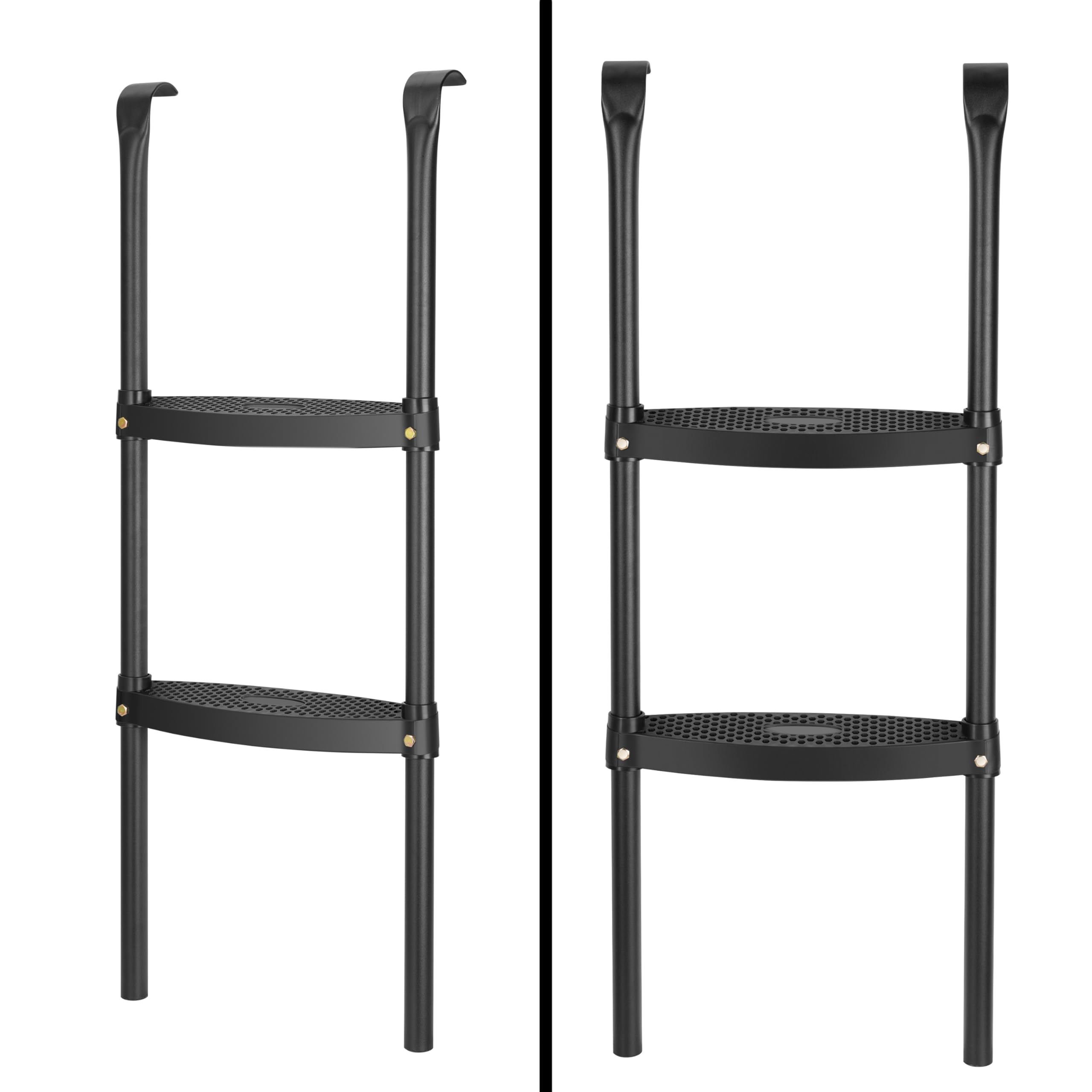 Zelsius Trampolin Schwarz für den Outdoor-Bereich | Trampolin Outdoor, Gartentrampolin mit Sicherheitsnetz, Leiter und Schuhbeutel | Trampolin für Sport und Freizeit
