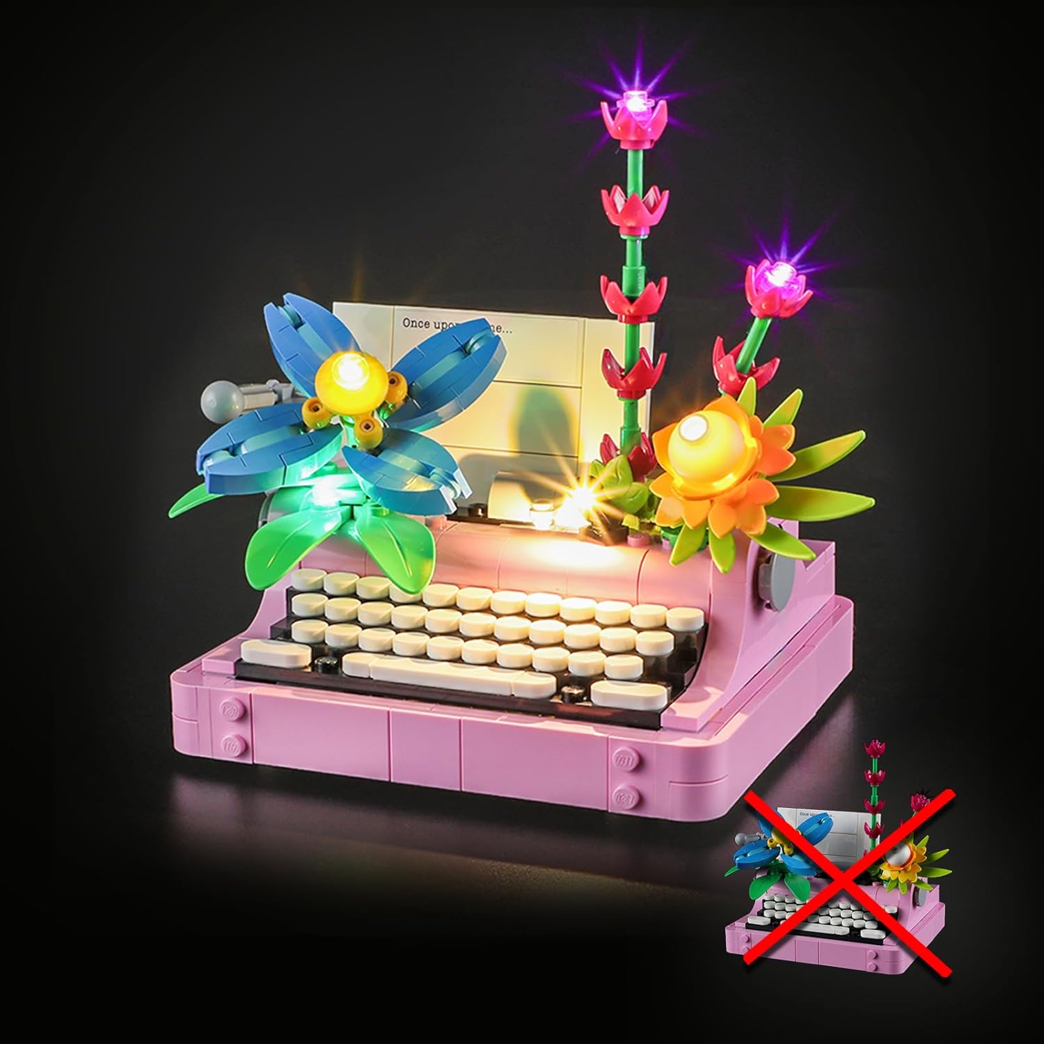 LIGHTAILING Light for Lego-31169 Typewriter with Flowers - Led Lighting Kit Compatible with Lego Building Blocks Model - NOT Included The Model Set