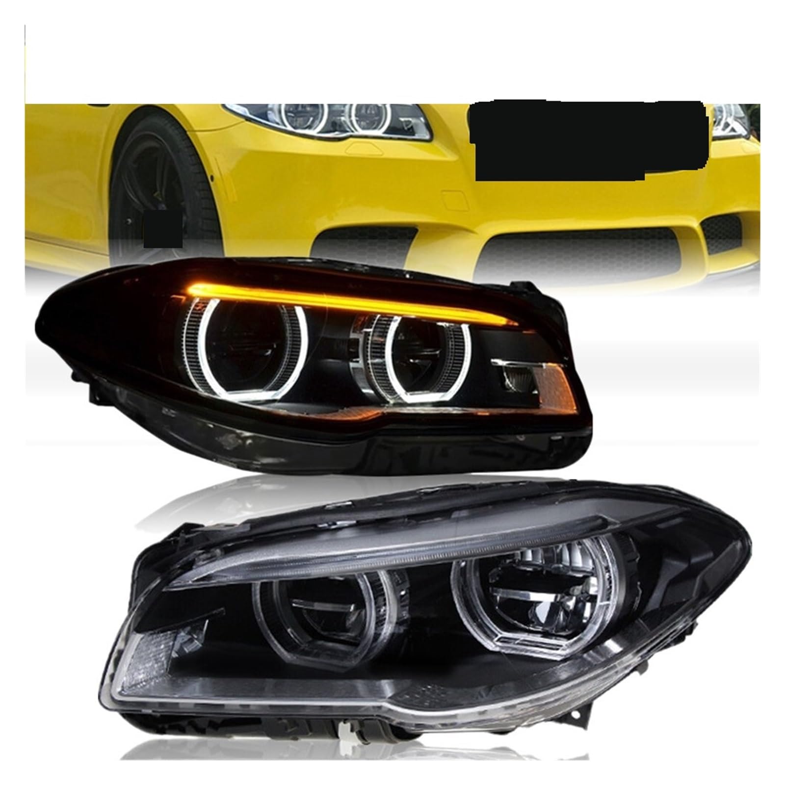 2pcs Led Front Lights LED Auto Headlight Assembly Car Accessories Compatible With BMW 5 Series F10 F18 2011-2017(11-13 Year)