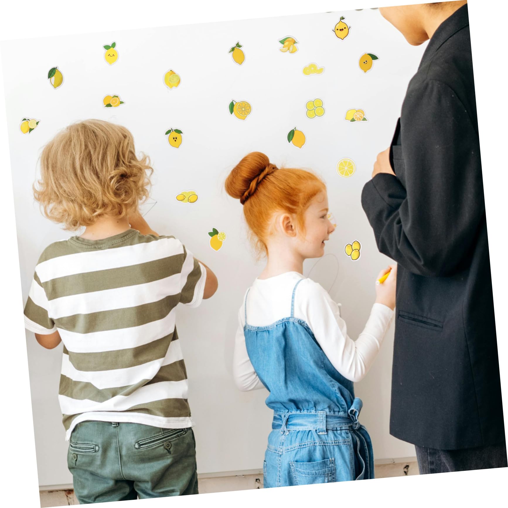 iplusmile 50 Pegatinas Adhesivas Diseño Adorable de Limón para Decorar Maletas y Laptops, Seguras Obsequio para Amigos