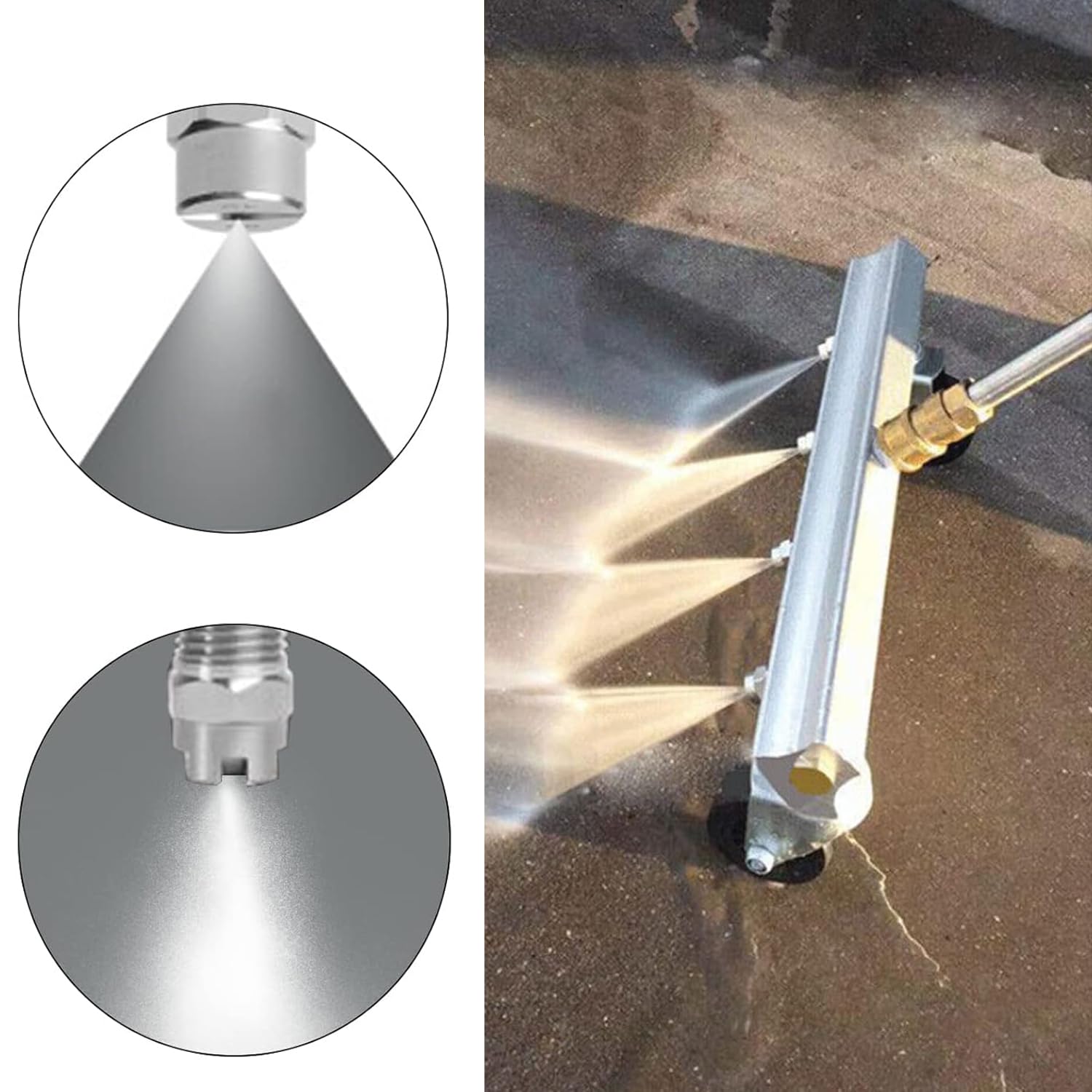 4pcs Ugelli Nebulizzatori, Ugello per Pulitore ad Alta Ugello Idropulitrice Accessorio Pressione da 65 Gradi, Apertura 1,3 mm, 1/4" Attacco Rapido Ugelli Idropulitrice