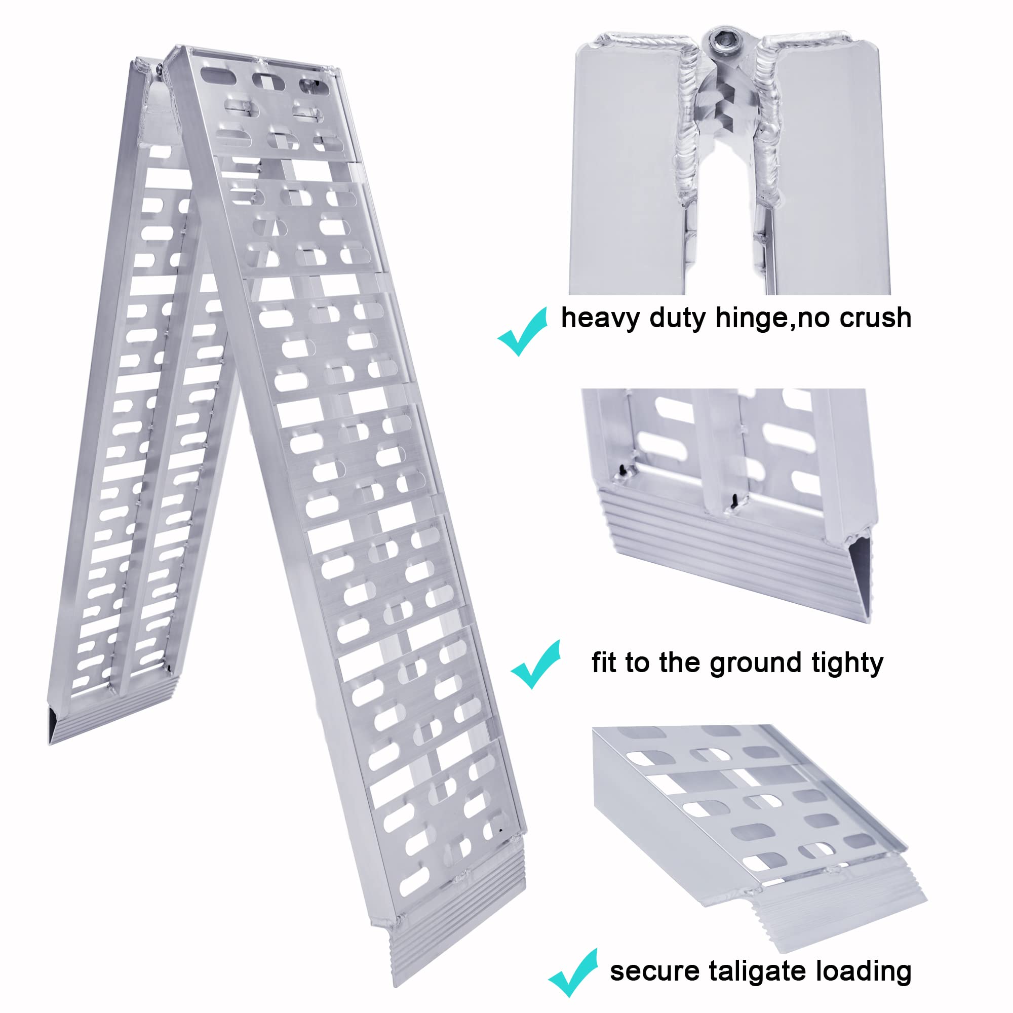 MotoProducts Portable Shed Ramp With Punch Plate Surface & 750 Lbs. Weight Capacity