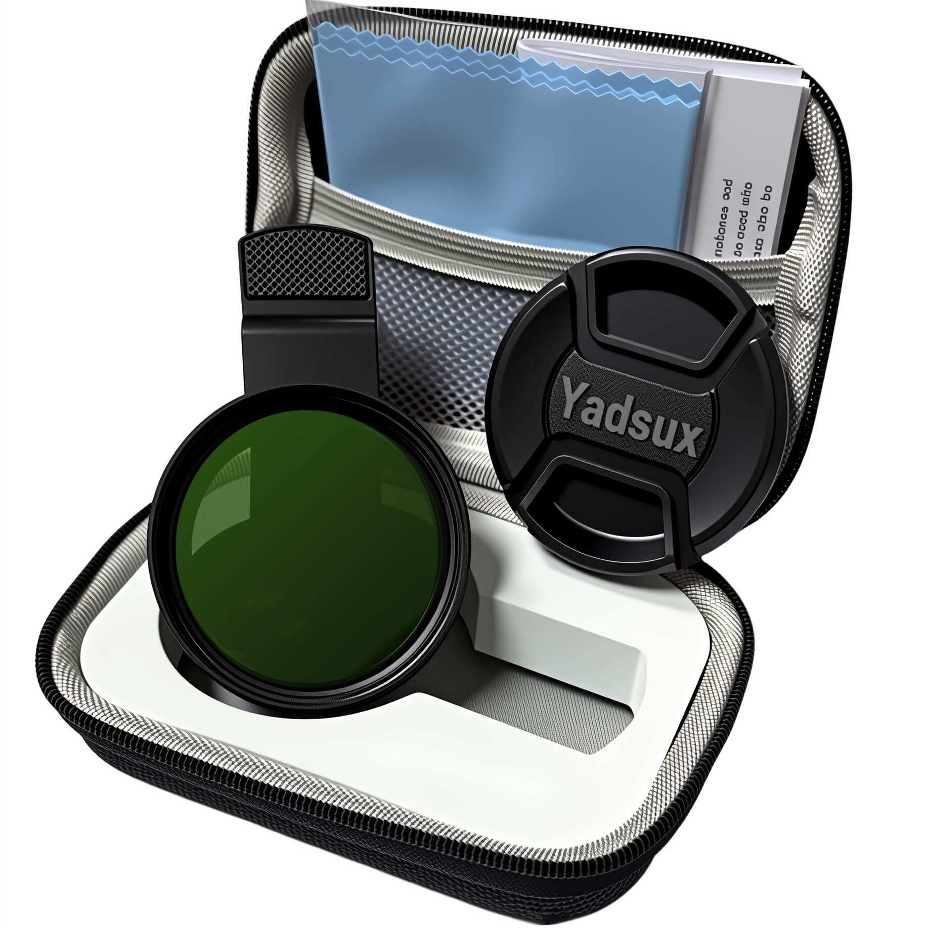 Filtre ND2-ND400 variable pour iPhone, Samsung et autres smartphones, adaptateur à clipser, verre optique double face HD multi-couches SLR de qualité, accessoires d'objectif de téléphone