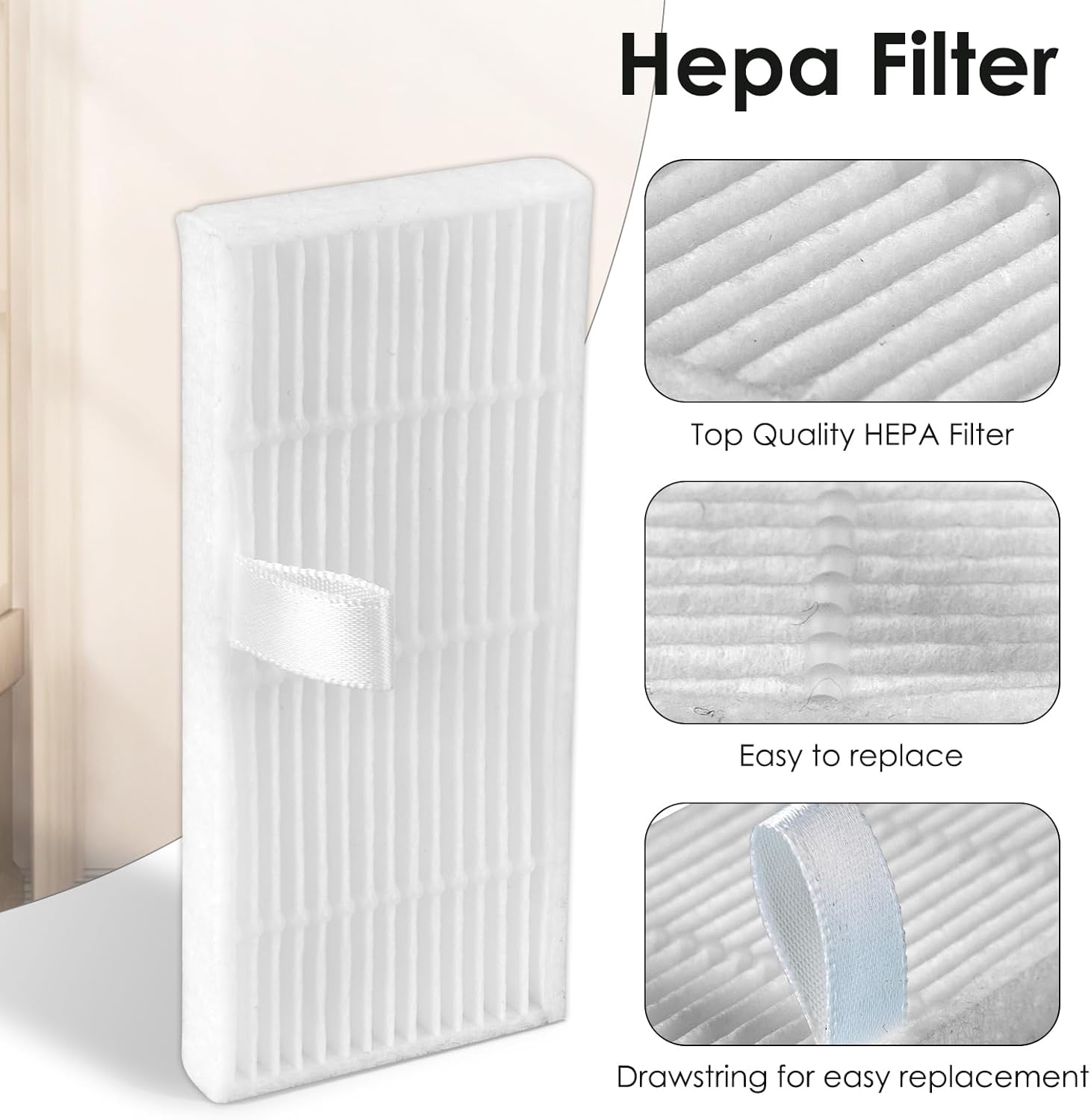 (10 Pack) C20 Omni Replacement HEPA Filters Compatible With Eufy C20 Omni Robotic Vacuum Cleaner, Replacement Parts Filters, Omni C20 Filter Accessories, Upright Filter, Canister Filter