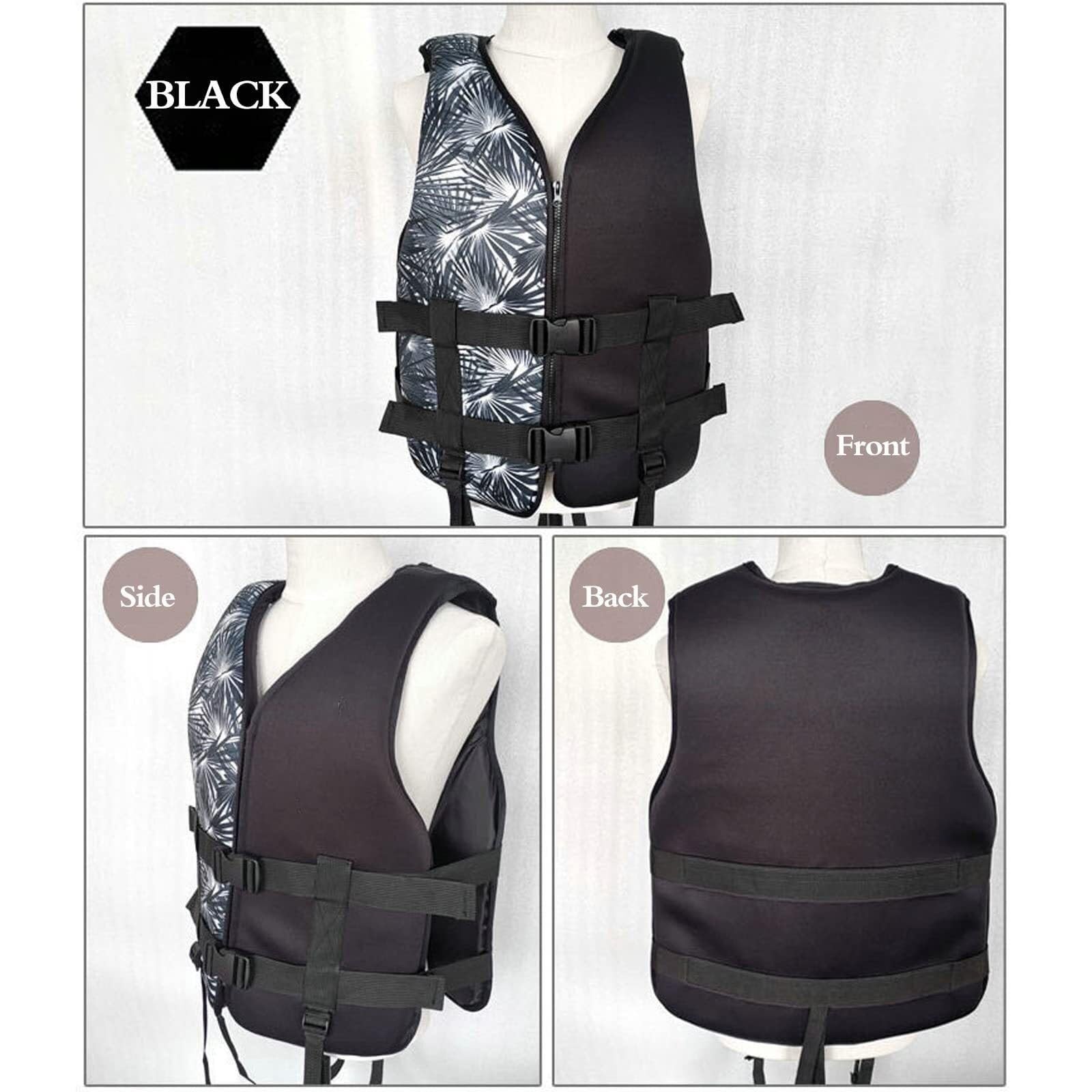 Giacca da Kayak in Neoprene for Canottaggio, Pesca, Nuoto, Adulti | Giacca da Kayak in Neoprene con Cinghie Regolabili for la Sicurezza in Barca, Pesca e Nuoto