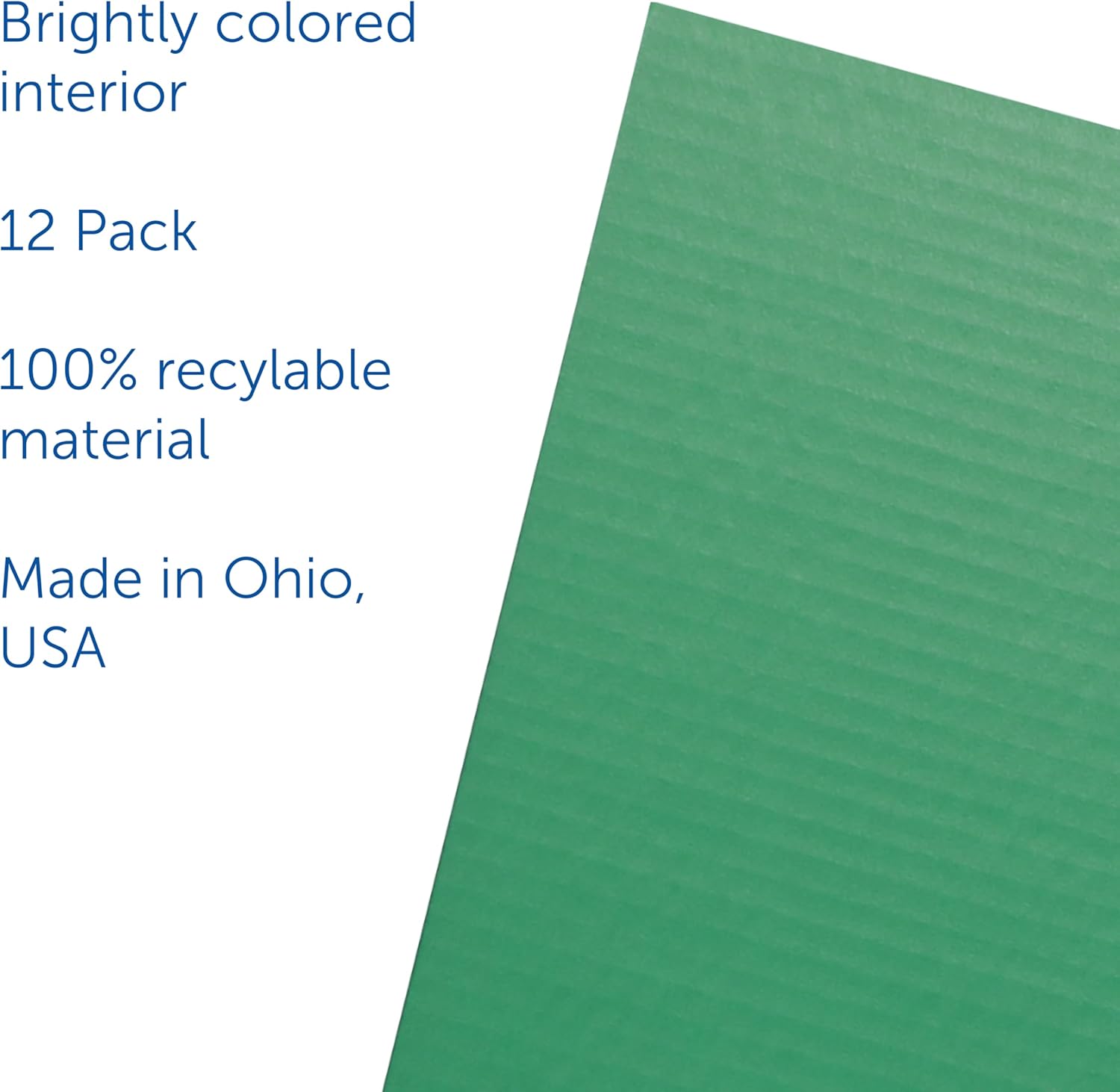 Flipside Products 12 Pack Green Study Carrel, 12”x48” Privacy Boards, Student Privacy and Focus Booth for The Classroom, Desk Divider Cubby for Tests, Made in USA
