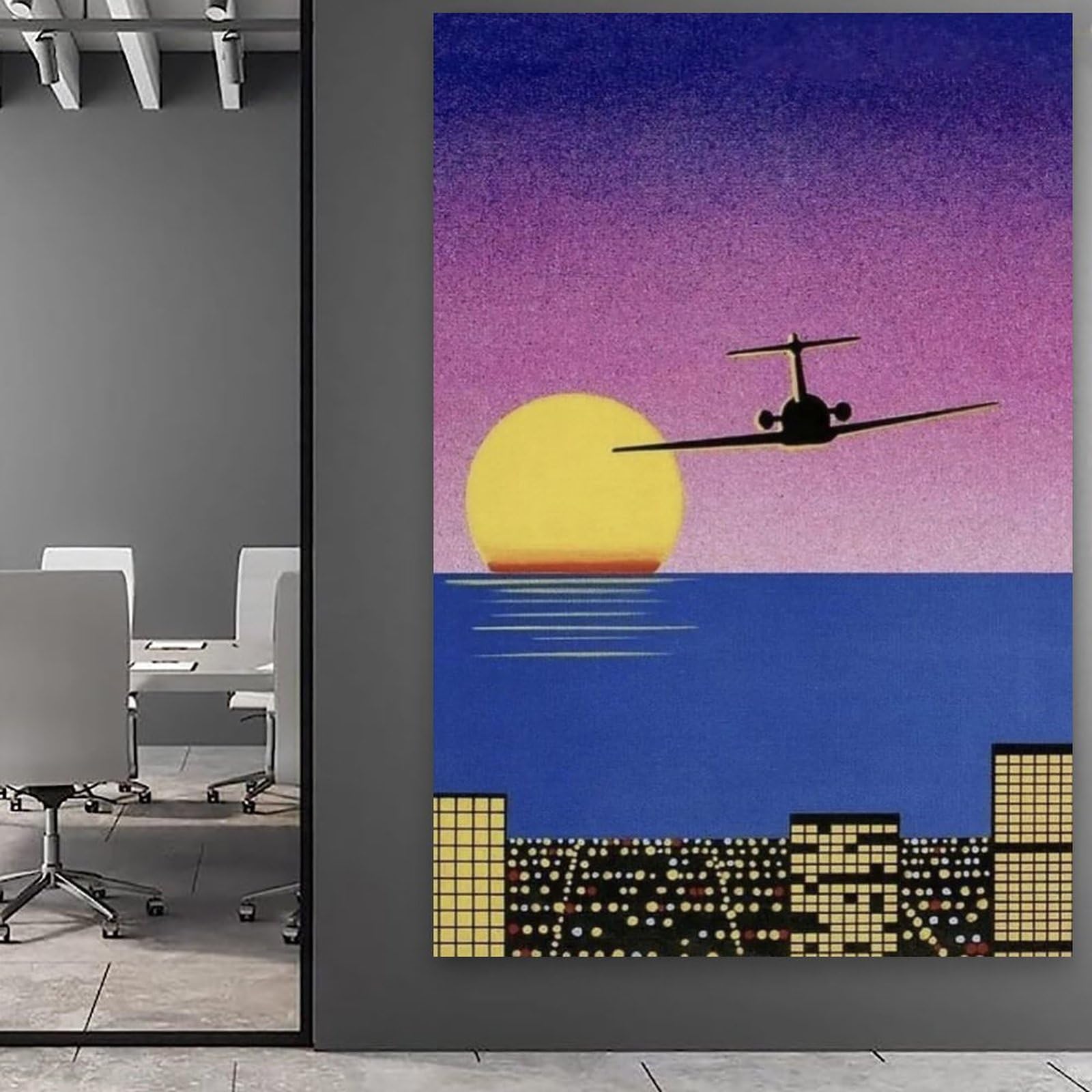Poster Su Tela ICHU Hiroshi Nagai City Pop – 30x30 Cm – Stampa Artistica Moderna Per Camera Da Letto