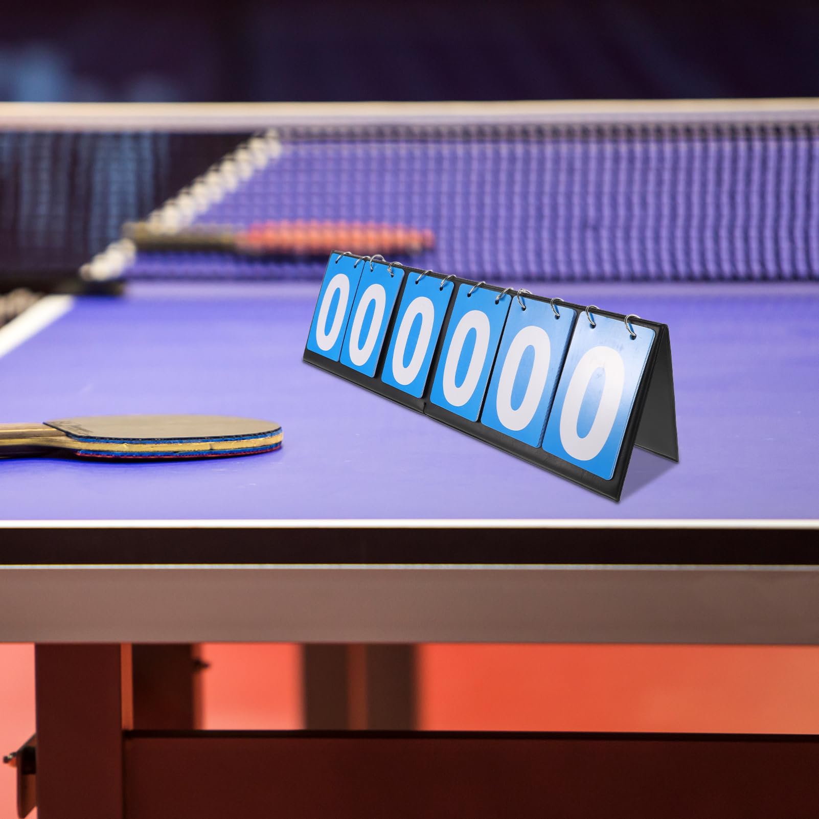 Tischtennis Spielstandsanzeige Umklappbar, Sechsstellige Zähltafel | Fußball und Badminton, Leicht zu Wenden, Farbbeständig Sportspiele, Zubehör