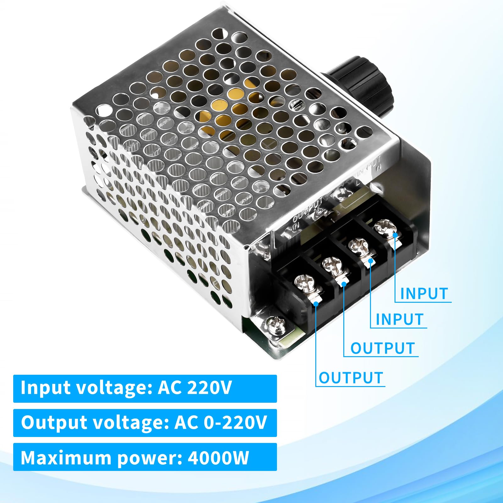 AC 220 V, 4000 W, elektroniczny regulator napięcia high power SCR, ściemniacz, sterowanie prędkością obrotową, sterowanie napięciem, temperatura