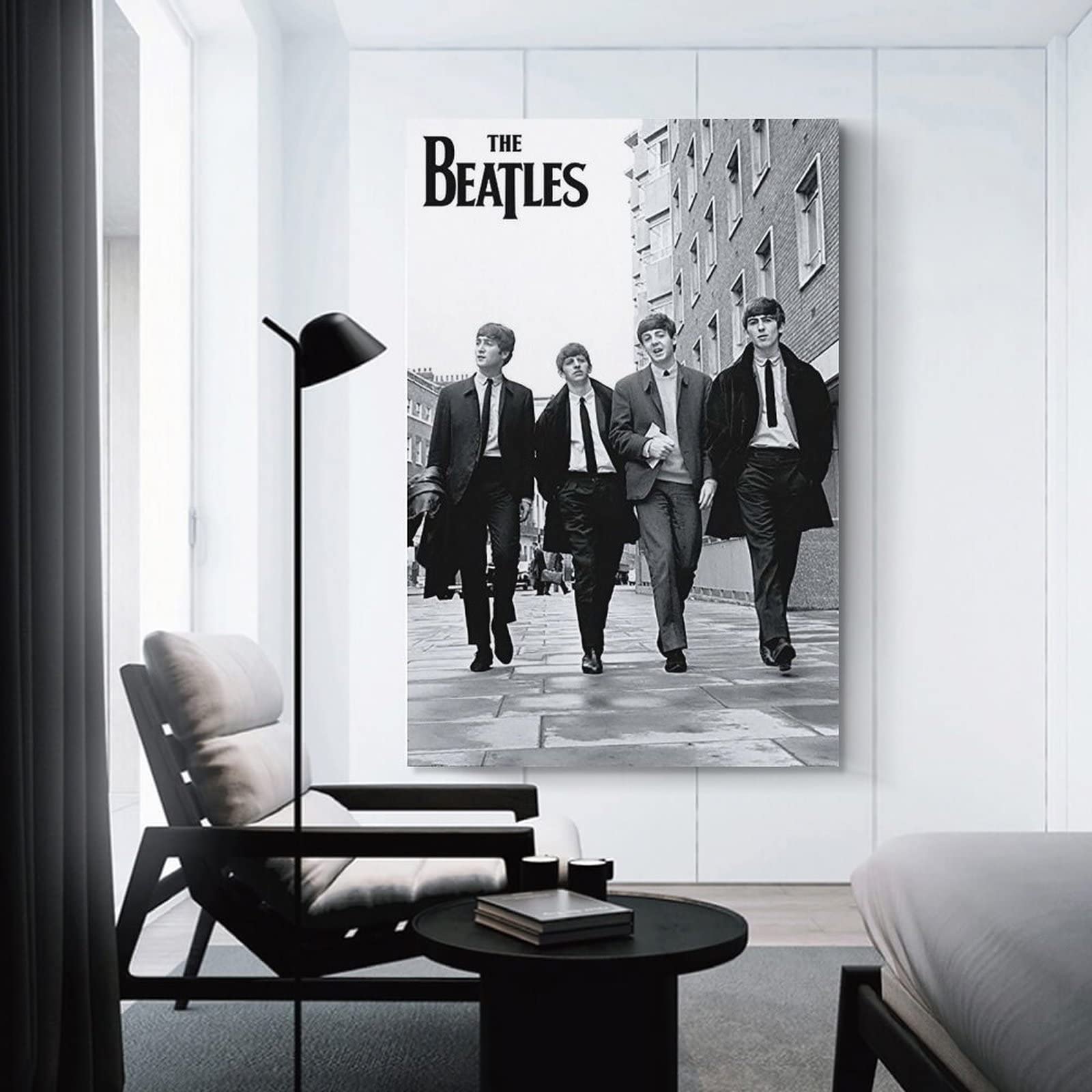 Amazon｜ザ・ビートルズ 偉大なるロックバンド モノクロポスター