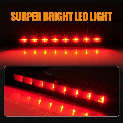 Miniatura 130 de Tercera tercera luz de freno para Chevy Silverado 1999-2006/GMC Sierra 1500 2500 3500HD, 2007 Silverado/Sierra Classic Modelo LED Time Tunnel