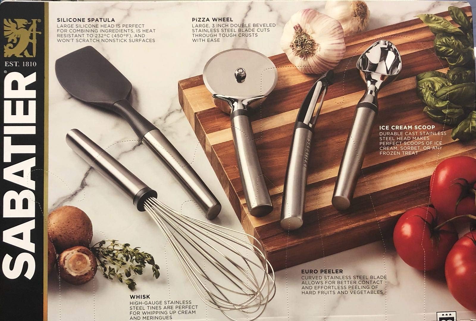 5 Piece Stainless Steel Gadget Set