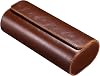 Watch Box 3 Slots Leather Travel Watch Case Roll Creative Watch Organizer Box Watch Display Case Watches Storage Case with Removable Pillows for Men Women Brown