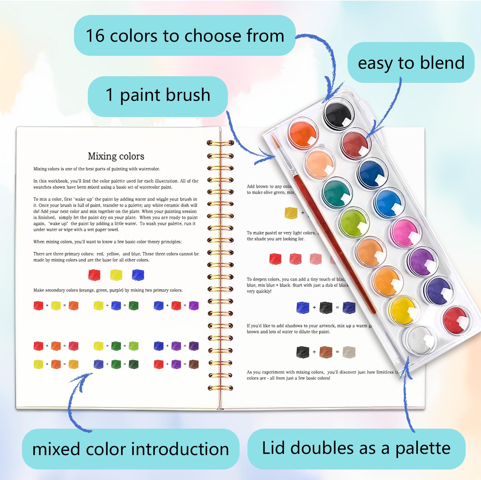 Easy Watercolor Workbook for Beginners - Flower Painting -5