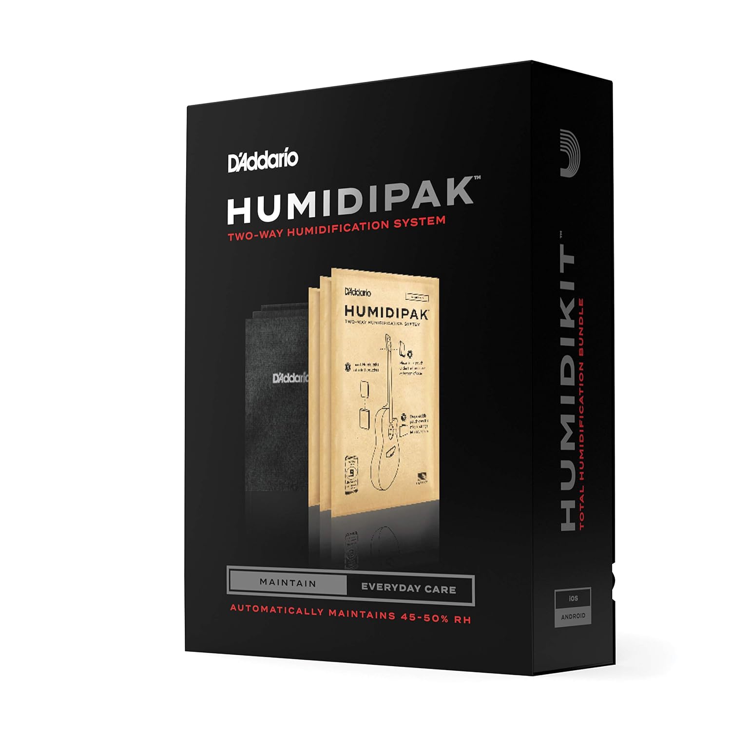 DAddario Guitar Humidifier System - Humidipak Maintain Kit - Automatic Humidity Control System - Maintenance-Free Two-Way Humidity Control