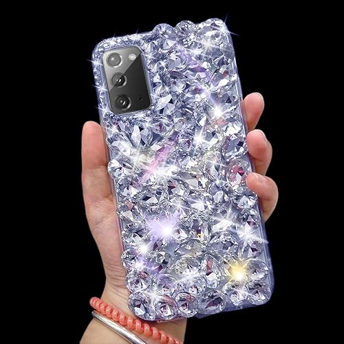 Miniatura 4 de Bonitec Funda protectora para Samsung Galaxy Note 20 con purpurina 3D, con diamantes de imitación de cristal brillante y diamantes de imitación