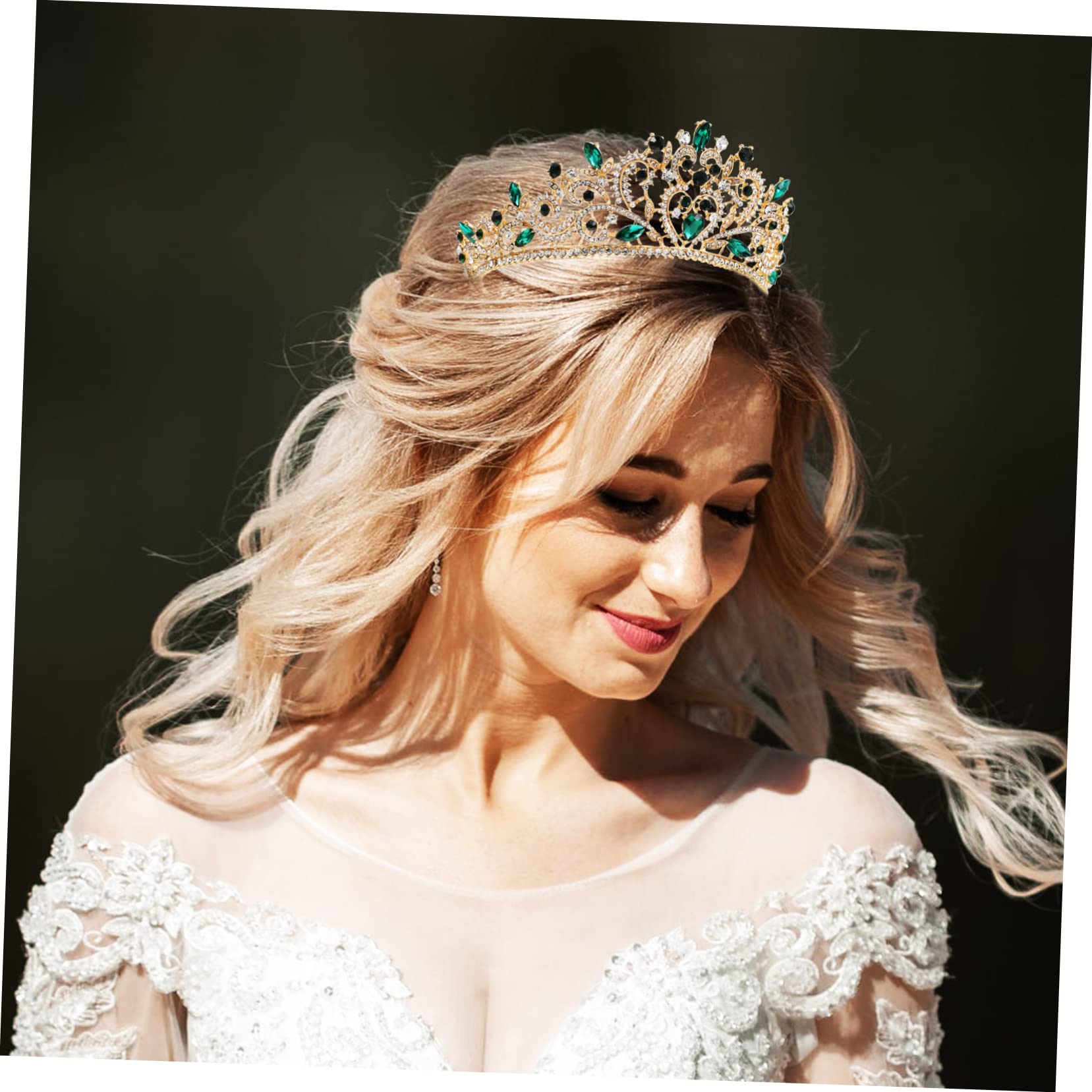 FOMIYES Krone Haarschmuck Tiaras für Frauen Kopfschmuck für die Braut Haarschmuck für die Hochzeit Dusche Haarschmuck für die Braut Tiara für Frauen Mädchen Tiara braut strass tiara Metall