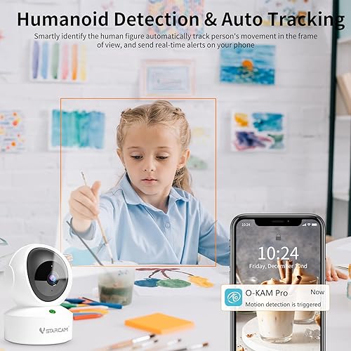 Miniatura 4 de VSTARCAM Cámara de seguridad 2K QHD para interiores, cámara de habitación Monitor de bebé de 360 para seguridad del hogar, cámara WiFi con Wi-Fi de