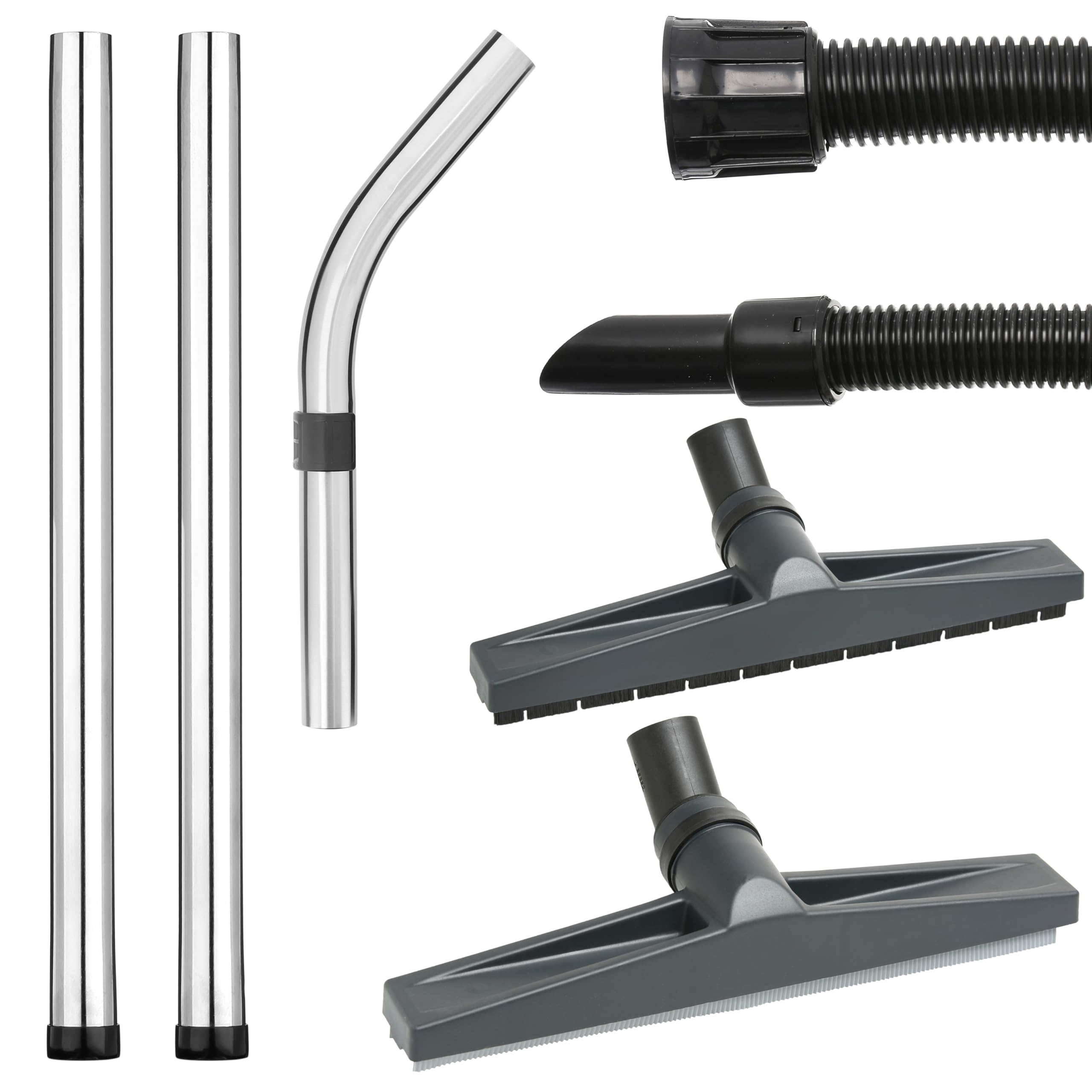 Masterpart Chrome/Black 38Mm Toolkit Compatible With Numatic Wet & Dry Commercial Vacuum Cleaner Hoovers