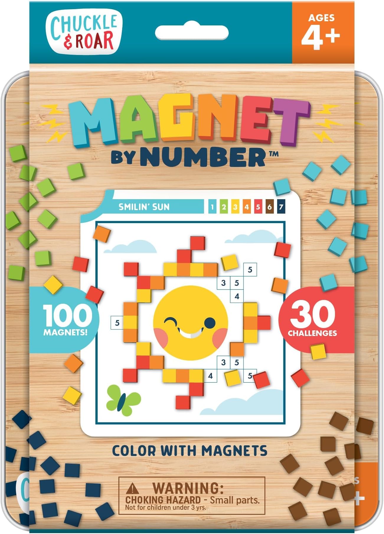 Chuckle & Roar Magnetic Puzzle Kit, Magnet by Number, Magnetic Toys, 4+