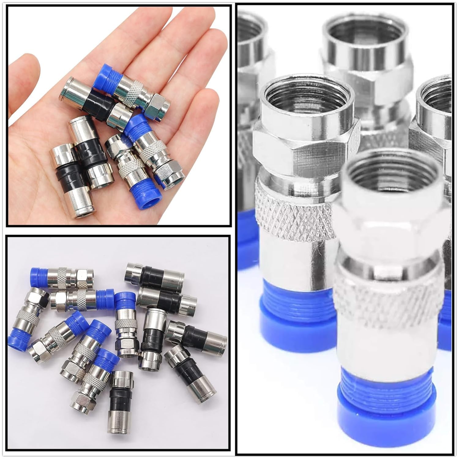 Cavo Satellitare Da 135 Db, Connettore Rapido F, Connettore Satellitare Satellitare Satellitare Per Antenna Digitale HD 4K UHD - Foto 7