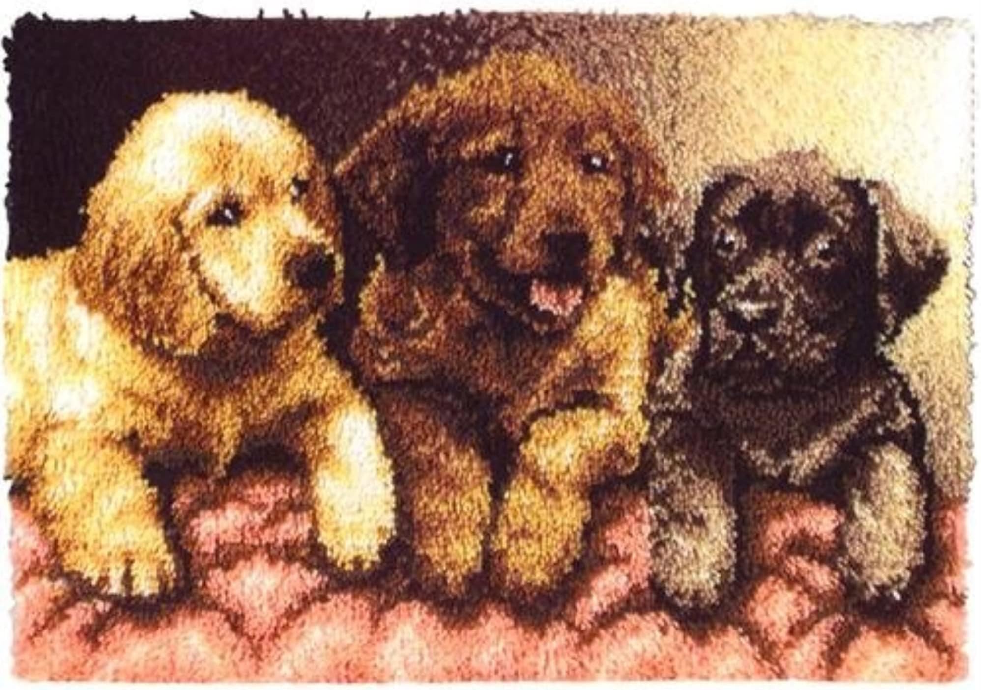 Latch Hook Kit - Lab Puppies - 24x34