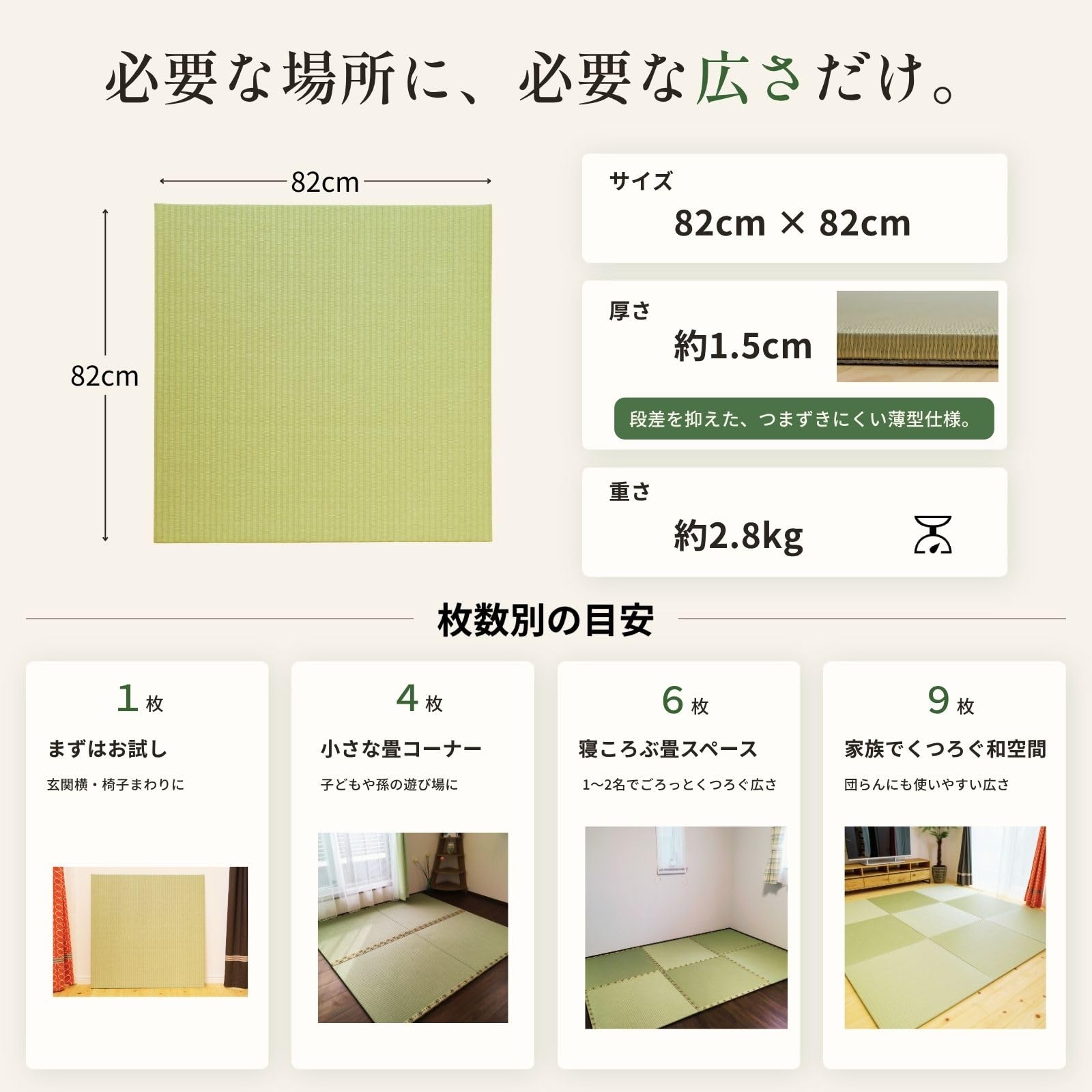 Amazon | [畳のうえむら] 置き畳 ユニット畳 琉球畳 畳 マット 縁なし 