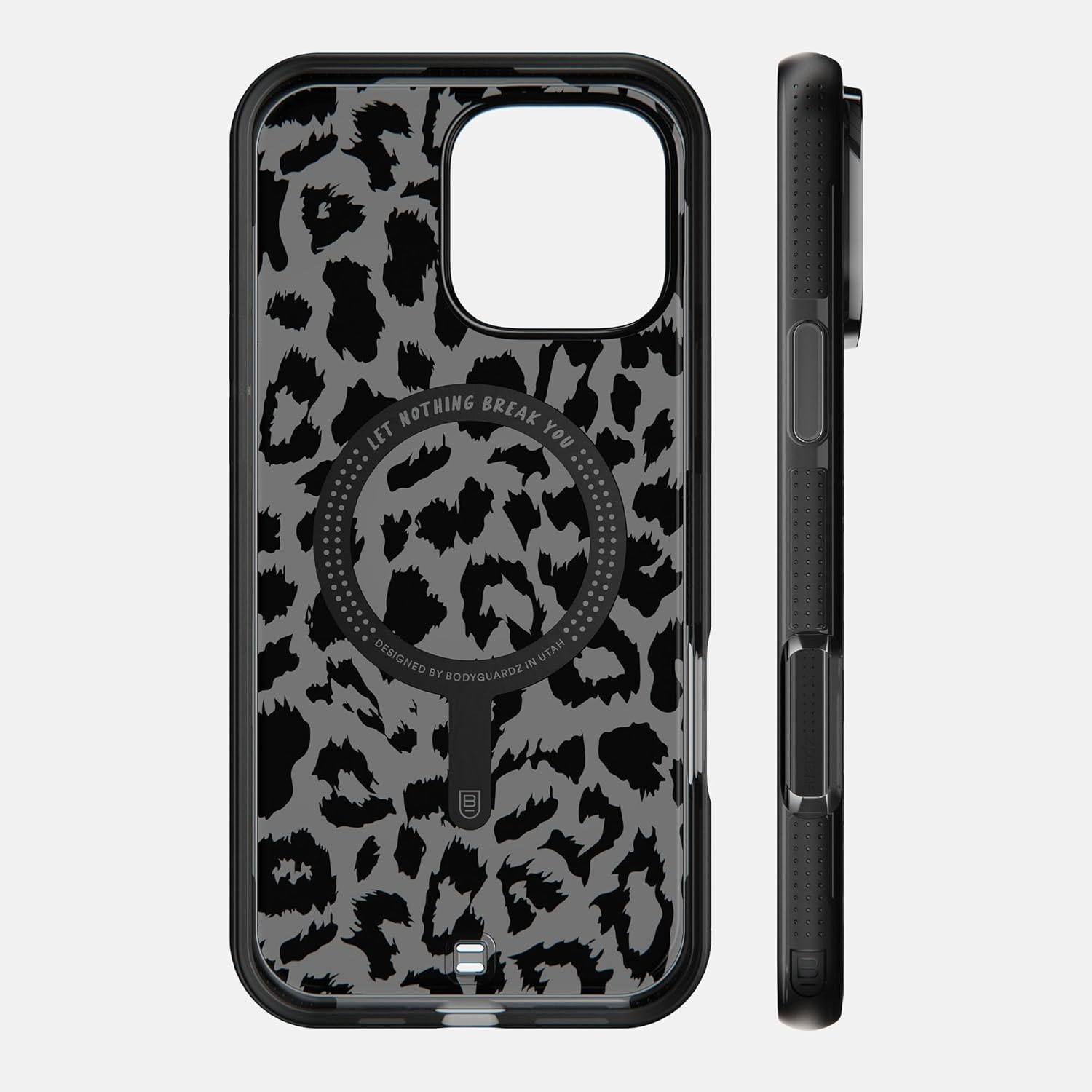 BodyGuardz Ace Pro Compatible with iPhone 16 Pro Max Case - Shockproof Cover with 18FT Drop Tested - Compatible with MagSafe - Wireless Charging - Responsive Buttons (Black/Leopard) - Image 4