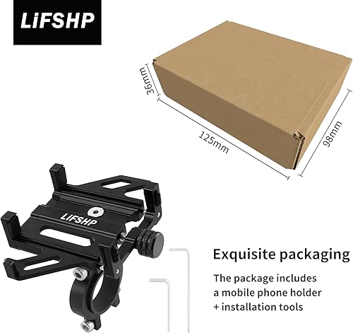 Miniatura 7 de Soporte para teléfono de bicicleta, soporte de teléfono para motocicleta, soporte de aleación de aluminio para bicicleta de montaña para iPhone 15