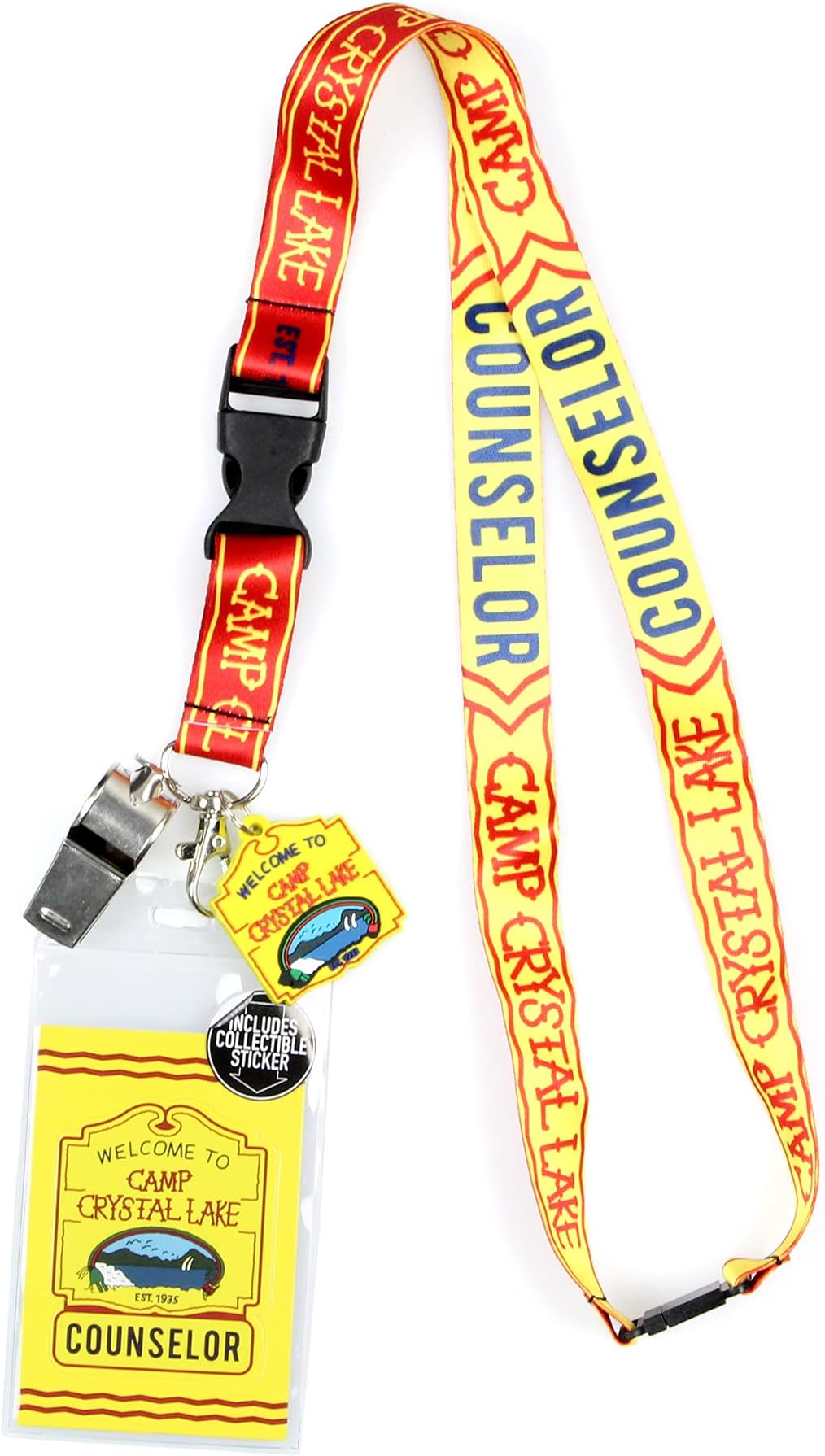 Friday The 13th Camp Crystal Lake Counselor Lanyard Clear ID Badge Holder