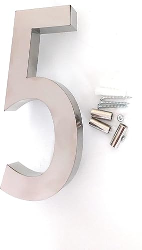 Miniatura 6 de Números de casaletra de acero inoxidable de 8 pulgadas, grado 316 (UNS S31600), número de calle para exteriores, interiores, edificios,