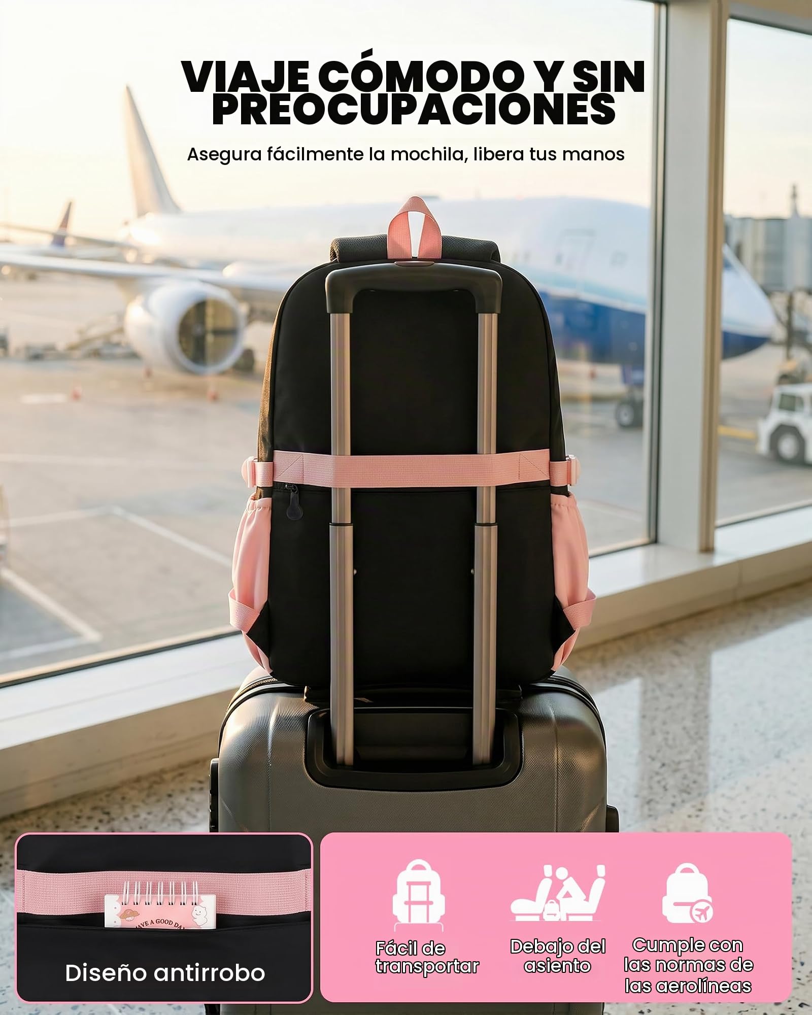 Amythe Set 3 Piezas Mochila Niña 3°-7° Primaria