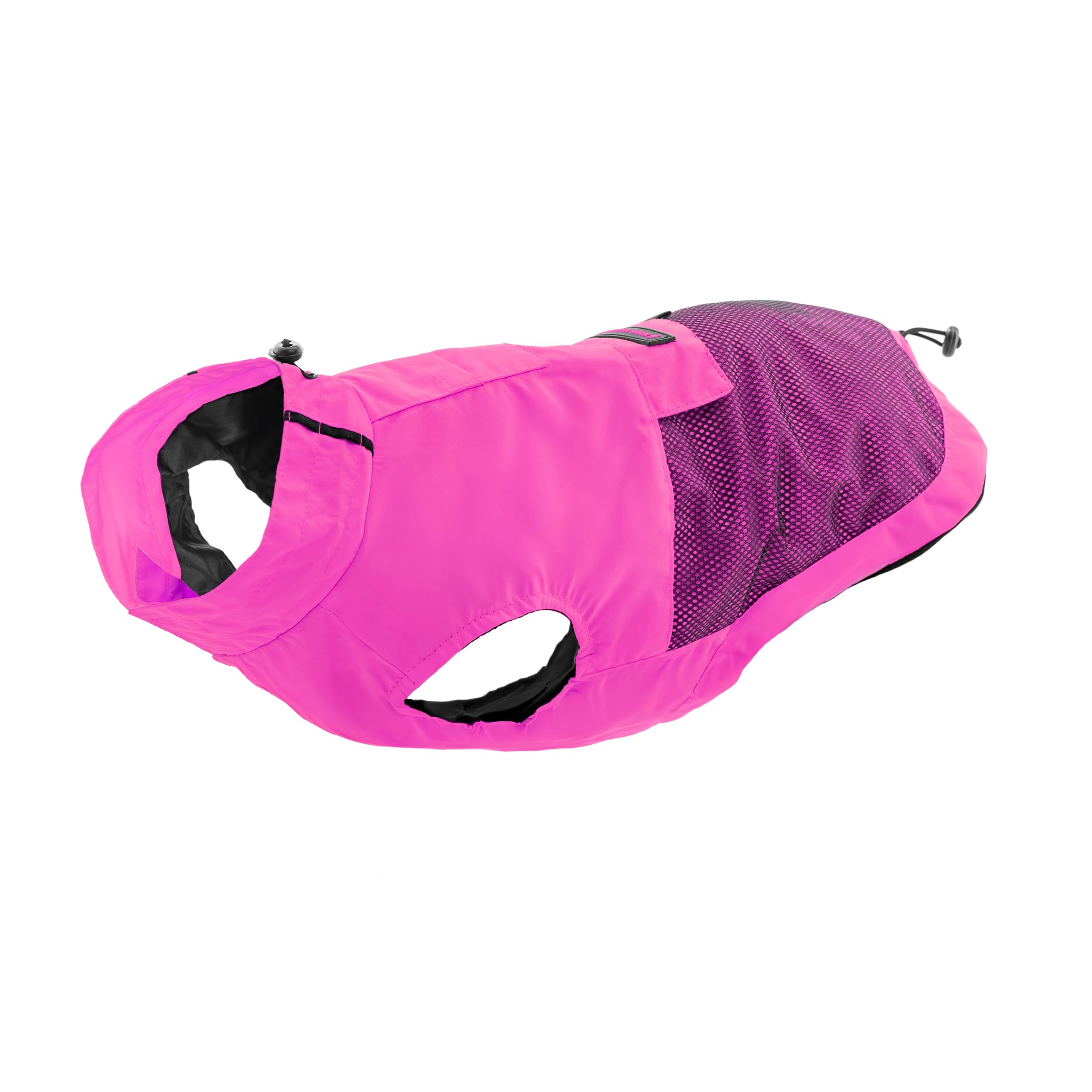 Record - Waterproof Windproof Coat for Dogs Comfortable with Elastic Bands for Paws and Adjustable Neck Grip |2XS, Fuchsia, Back Length 25 cm