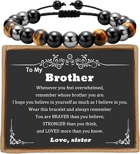 Miniatura 80 de Sereney Christmas Gifts for Him Son Boys Bonus Dad Father Men Boyfriend Grandson Friend as Triple Protection ID Bracelets Birthday Gifts for 9 10 11