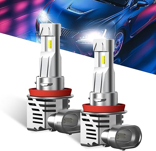 Bombillas LED H11H8H9 para faros delanteros, kits de bombillas LED superbrillantes para automóvil, 4800 lúmenes, 6000 K, blanco frío, reemplazo
