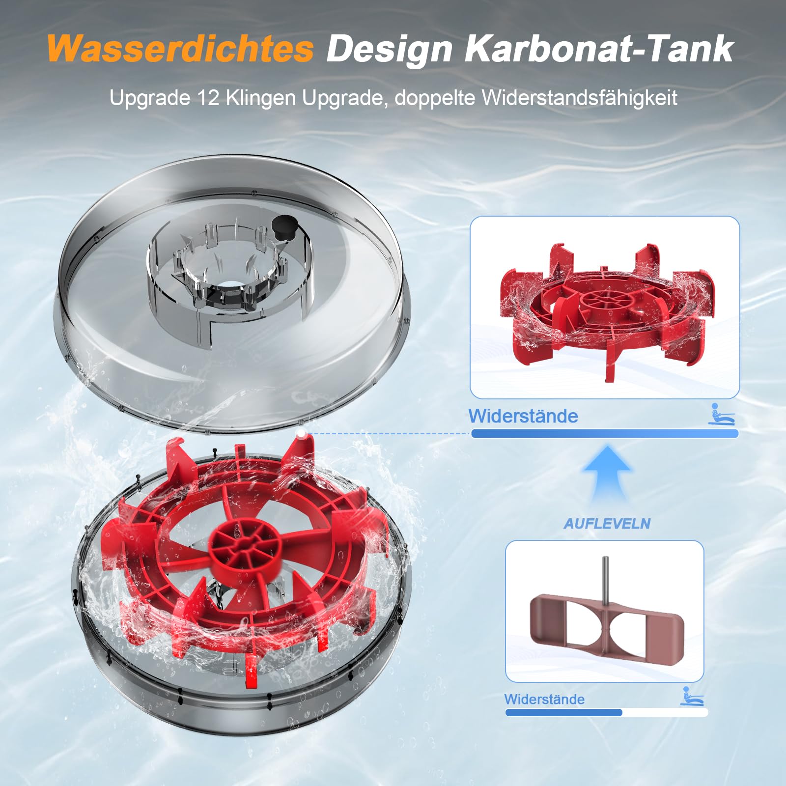 Neezee Rudergerät für zuhause, Rudergerät Wasser mit Professioneller Tablet-Halterung, Max 150kg Belastbar, Vertikale Lagerung, Einfache Bewegung