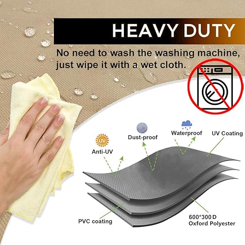 Miniatura 4 de FDW Fundas para muebles de patio al aire libre, juegos de sillas de mesa de patio, funda para parrilla de barbacoa, funda para parrilla de gas, 600